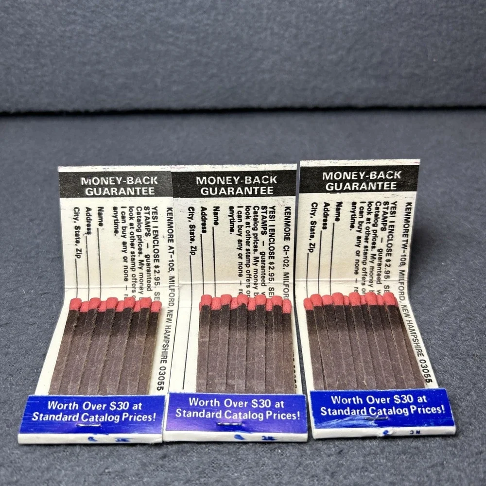 Vintage Matchbook Lot JFK Princess Diana Patriotic Collectible Ephemera 3 - Picture 4 of 4